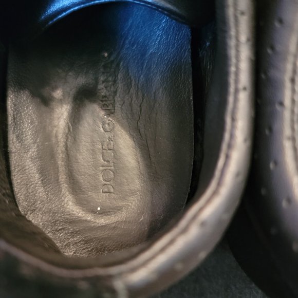 Dolce & Gabbana Black Leather Sneakers - Picture 5 of 7